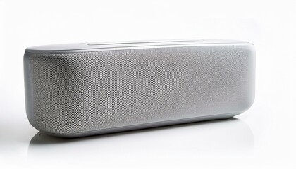 Fototapeta premium modern smart speaker in white isolated on white white background