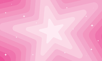 Beautiful background pink stars with sparkles. Vector illustration