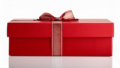 red gift box isolated on white background