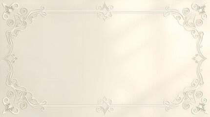 Happy Ramadan Kareem. Arabic theme border mockup