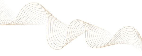 Abstract wave dynamic curve lines on transparent background with flowing particles. Digital energy waves technology concept. Modern backdrop design for business, presentation, banner.