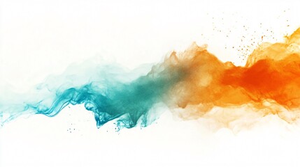 Obraz premium Abstract Fluid Art: A Colorful Blend of Teal and Orange