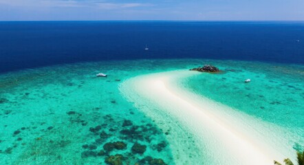 Fototapeta premium Serene Island Lagoon.