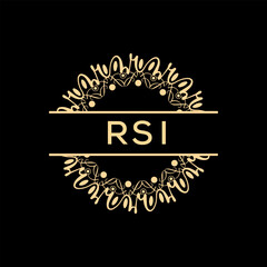 RSI Letter Initial Logo Design Template Vector Illustration