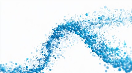 Obraz premium Abstract Blue Spheres: A Captivating Display of Fluid Motion and Dynamic Flow in Digital Art