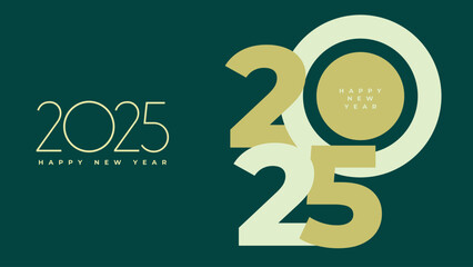 2025 happy new year text vector design © Yoki