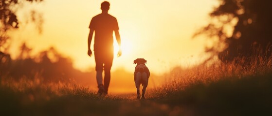 Animal wellness with healing exercises, supporting pets in regaining mobility and health through gentle outdoor activities, strengthening the body and mind for a full recovery