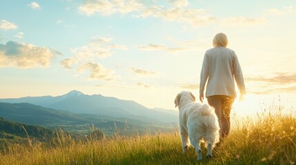 Animal wellness combining exercise with natures healing power, giving pets the opportunity to run, jump, and explore natural landscapes, fostering health and happiness