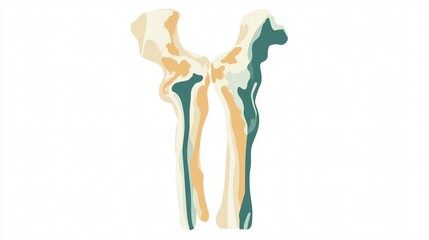 Fototapeta premium Abstract Human Bone Structure: Artistic Anatomy Illustration