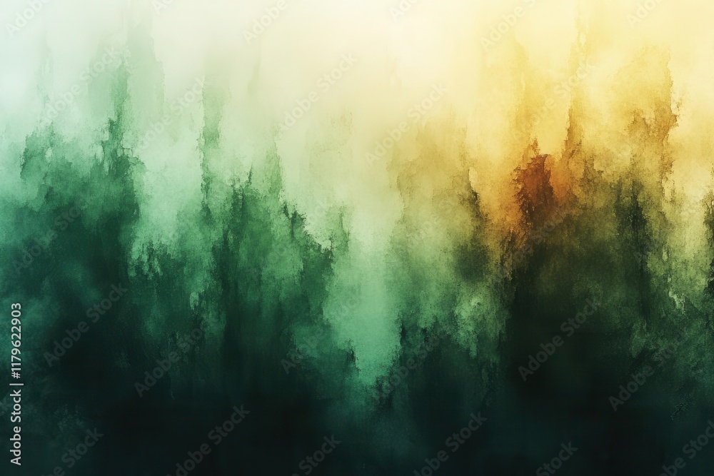 Wall mural minimalist gradient background with subtle white to green to beige color transition and delicate gra