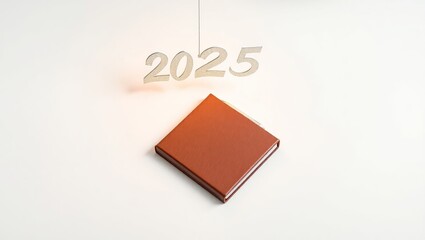 Brown Notebook and Hanging Two Thousand Twenty Five
