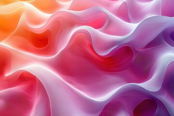 Fototapeta premium modern minimalist abstract geometric pattern with flowing curved lines and soft gradient colors for contemporary interior design background