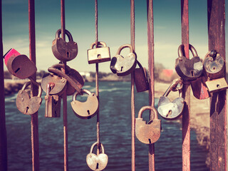 ハート型の南京錠