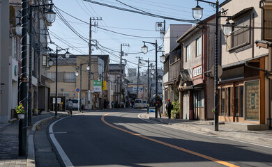 Streets in the city of Kamakura, Kanagawa Prefecture, Japan.