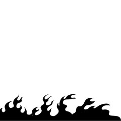 Fire borders fire flames  blaze icon  symbol  sign