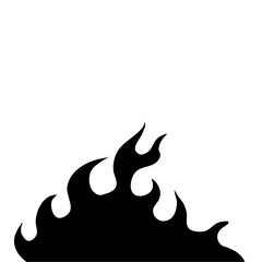 Fire borders fire flames  blaze icon  symbol  sign