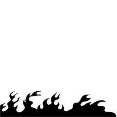 Fire borders fire flames  blaze icon  symbol  sign