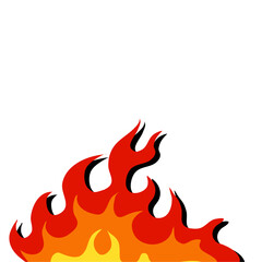 Fire borders fire flames  blaze icon  symbol  sign