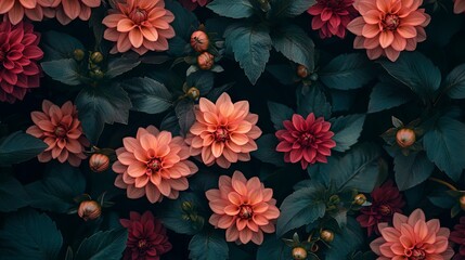 Stunning Dahlia Flowers in a Garden Setting
