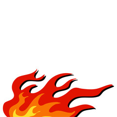 Fire borders fire flames  blaze icon  symbol  sign