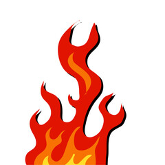 Fire borders fire flames  blaze icon  symbol  sign