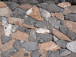 textured wall made of stones