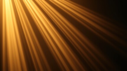 Esoteric golden light rays streaming down from dark background, mystical atmosphere