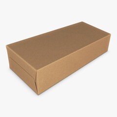 Illustration 3D Trapezoid-shaped cardboard box, modern design, durable and versatile 