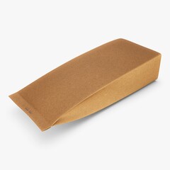 Illustration 3D Eco-friendly paper bag for coffee or tea with a customizable label, perfect for branding and packaging dry goods 