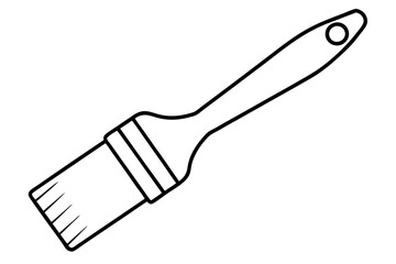 Paintbrush Outline Icon Vector – Minimalist Design