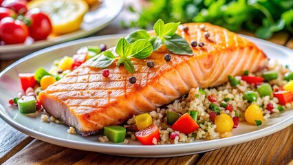 Grilled Salmon with Quinoa Salad: Healthy & Delicious Meal