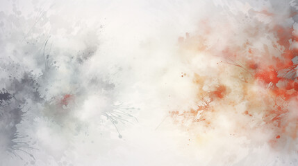 Abstract watercolor background in soft gray and orange hues
