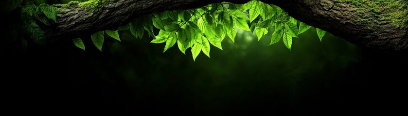 Under the Canopy: A serene and mysterious scene of dappled sunlight filtering through lush, vibrant leaves, creating a sense of tranquility and wonder.