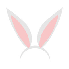 Rabbit ears head accessories vector icon