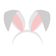 Rabbit ears head accessories vector icon