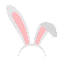 Rabbit ears head accessories vector icon