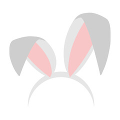 Rabbit ears head accessories vector icon