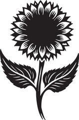 black and white flower