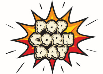 Celebrate Popcorn Day with vibrant Images! Includes popcorn tubs, kernels, movie reels, banners, and fun typography. Perfect for posters, social media, and festive designs.