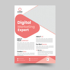 Modern Natural shape A4 size Creative Corporate Business flyer or Brochure template vector design for Marketing	
