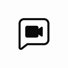 video call chat icon sign vector