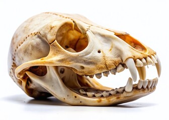 Naklejka premium Harbor Seal Skull: Detailed Close-Up with Copy Space - Wildlife Stock Photo