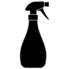 Antiseptic spray bottle silhouette vector