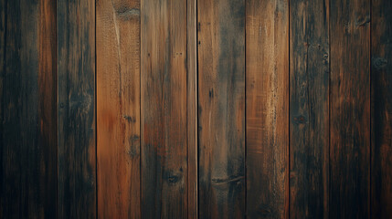 Fototapeta premium Wooden planks with rich texture and warm tones in a rustic setting ideal for backgrounds or crafts