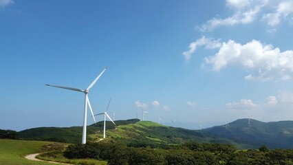 wind turbine in the field