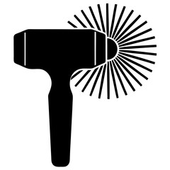 Laser therapy tool silhouette illustration