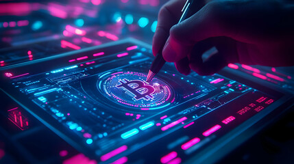 Obraz premium Digital Currency 3D Illustration