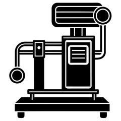 X-ray machine line art illustration