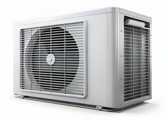 High-Detail Air Conditioner Unit PNG, Realistic 3D Render, HVAC System, Cooling Equipment, Home Appliance