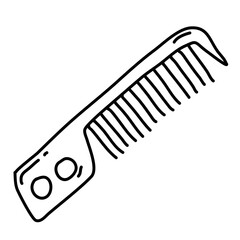 Cartoon hair comb or barber comb